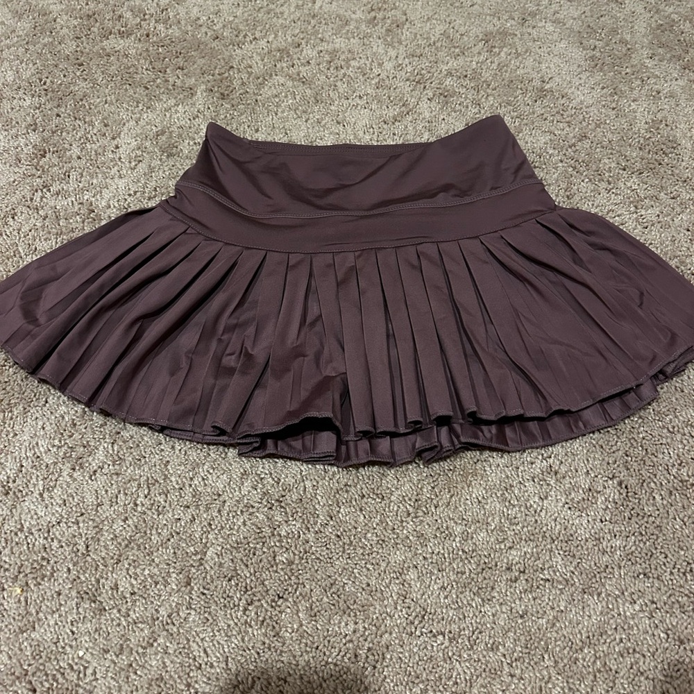 Elegant Purple Pleated Skirt